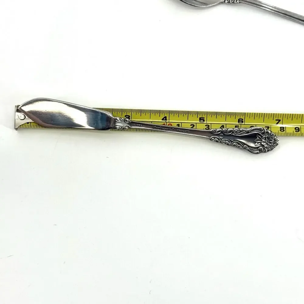 3 Table/Serving Utensils VTG VOISIN FLORAL CONTINENTAL Ladle Butter Knife Spoon